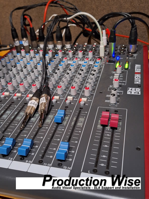 Installing a ZED14 Allen&Heath Mixer in a Recording Broadcasting Studio