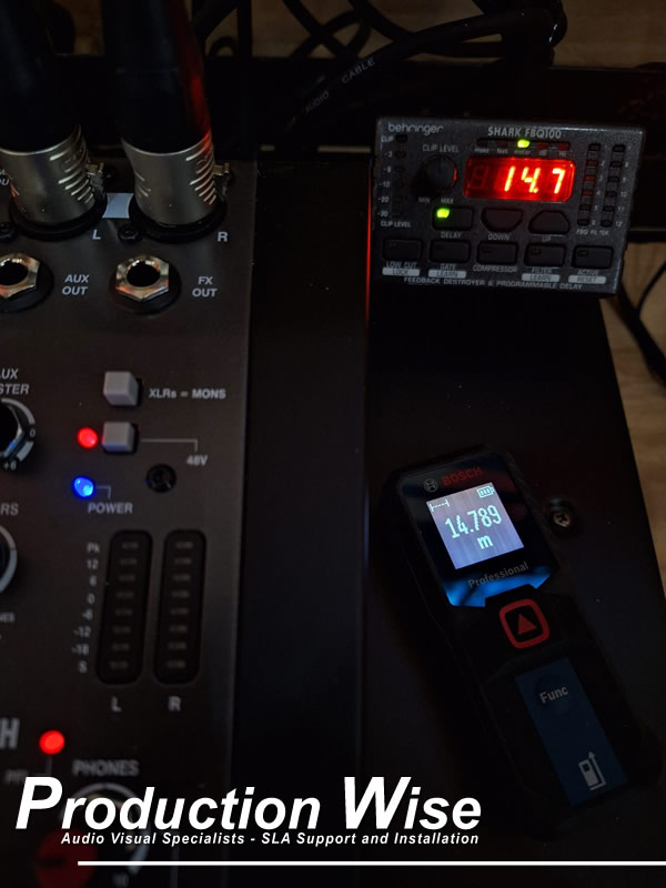 Sound Panels Echo in Venue - Speaker Delay