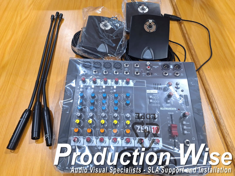 Allen&Heath ZED i10 based USB Recording System for Hearings, Meetings and Court use
