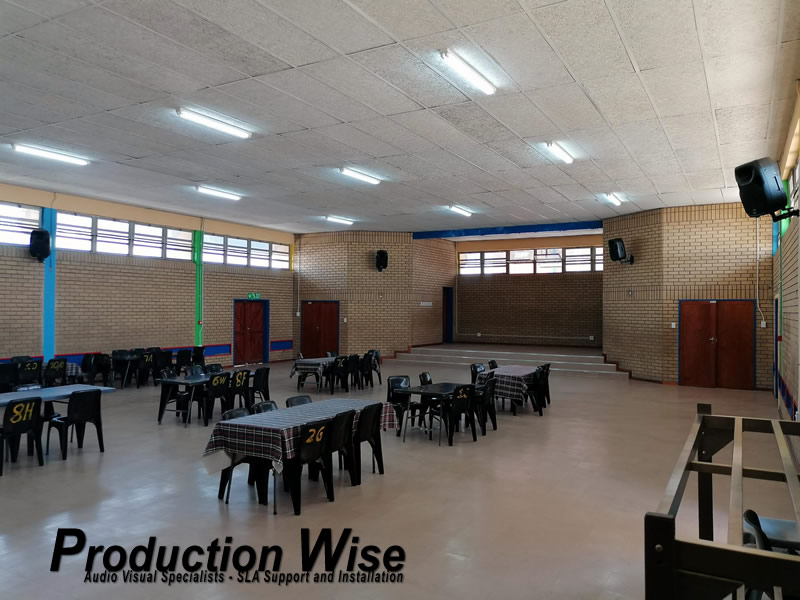 Wharfedale Titan 12AX, Midas DM12, CPD1600 Amplifier for School Sound Install